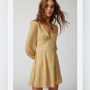 Urban outfitters glamorous long sleeve paisley mini dress